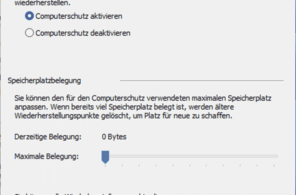 Windows Wiederherstellungspunkte erstellen und nutzen