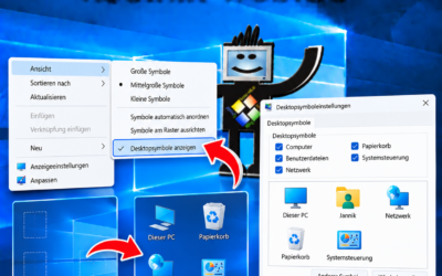 Desktopsymbole wieder anzeigen in Windows 10 und 11 – Desktop-Icons wiederherstellen