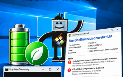 powercfg /energy: Energieprobleme in Windows finden und Bericht auswerten