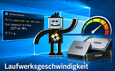 Laufwerksgeschwindigkeit mit WinSAT testen – Windows 10 und 11