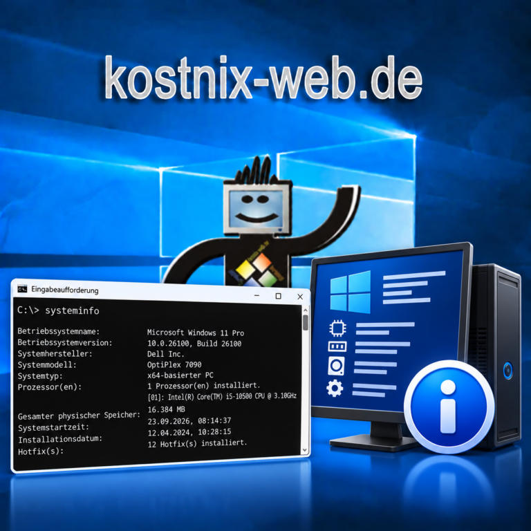 systeminfo: Windows-Systeminformationen per CMD anzeigen