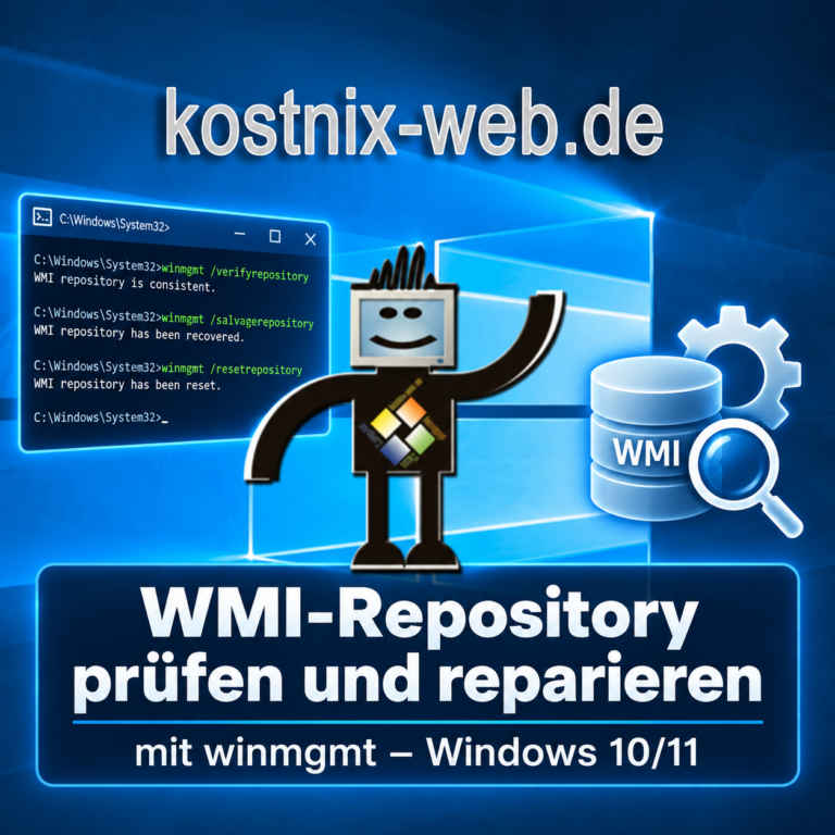 WMI-Repository prüfen und reparieren mit winmgmt