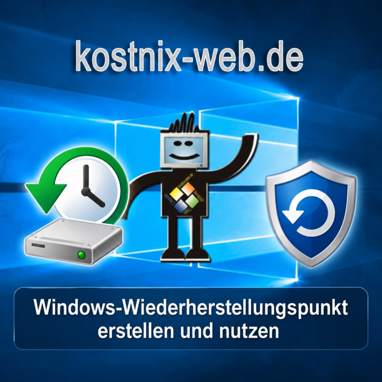 Windows Wiederherstellungs-Punkte erstellen und nutzen System sichern und zurücksetzen