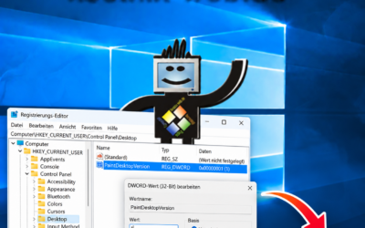 Windowsinformationen auf dem Desktop anzeigen