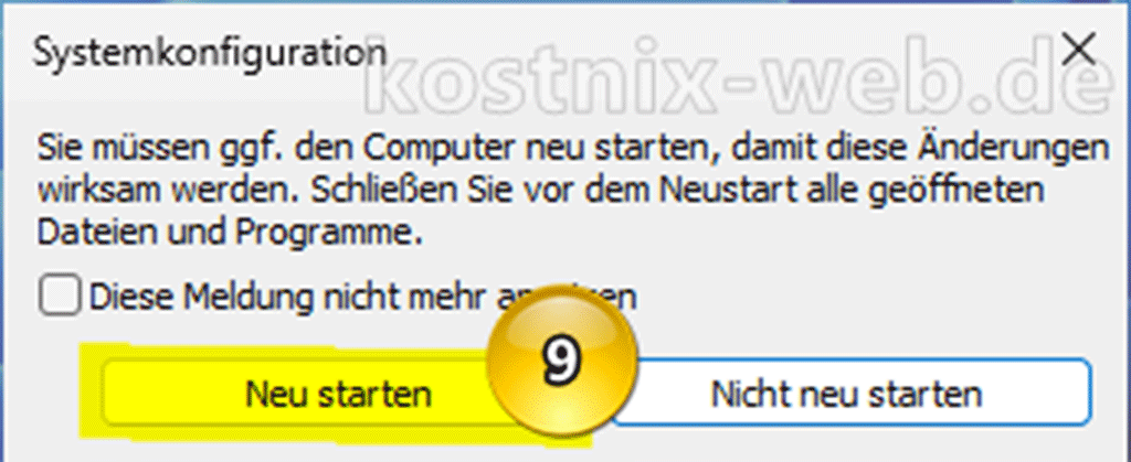 Computer neu starten