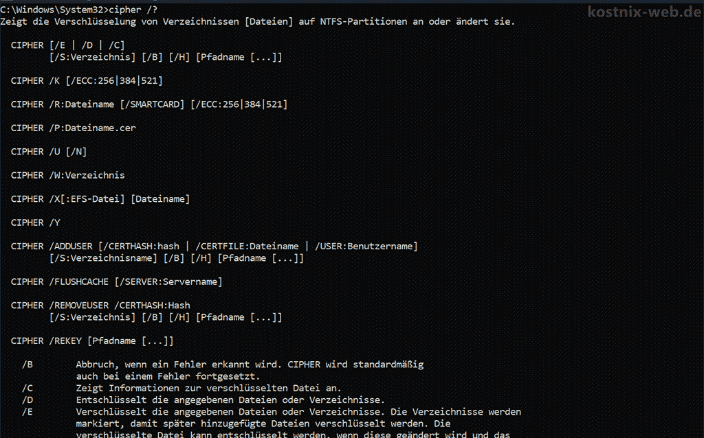 cmd-cipher-Funktionen