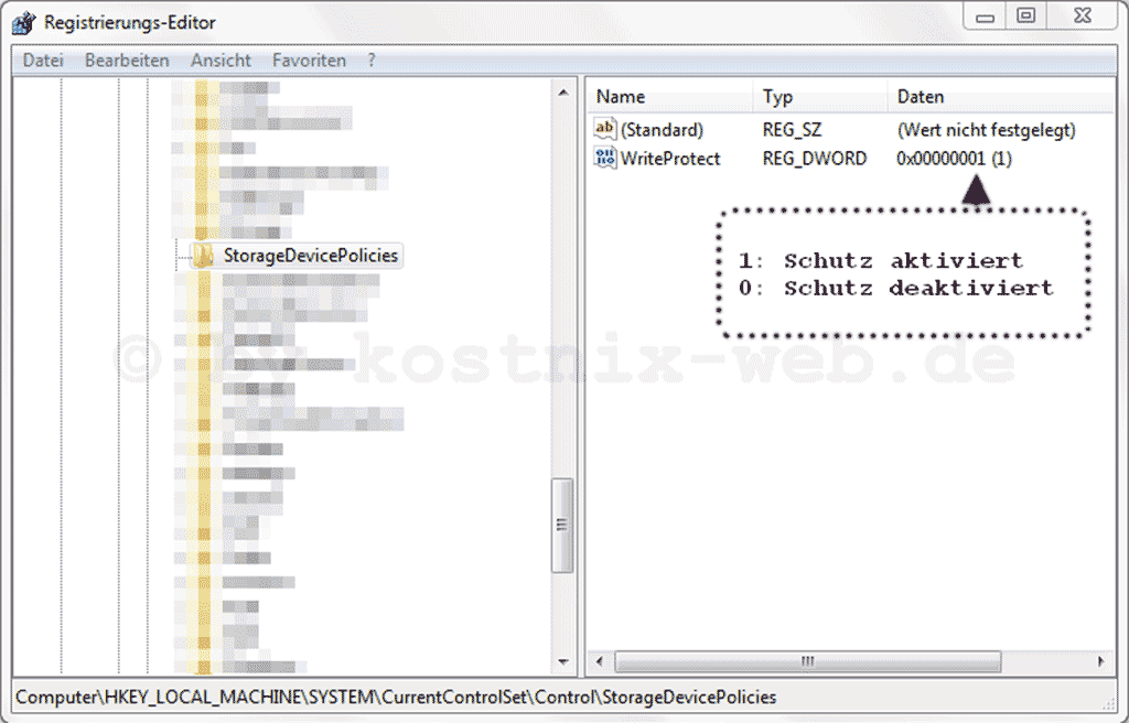 regedit-StorageDevicePolicies-WriteProtect-Schutz-ein-ausschalten