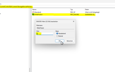 Schreibschutz für USB „StorageDevicePolicies“
