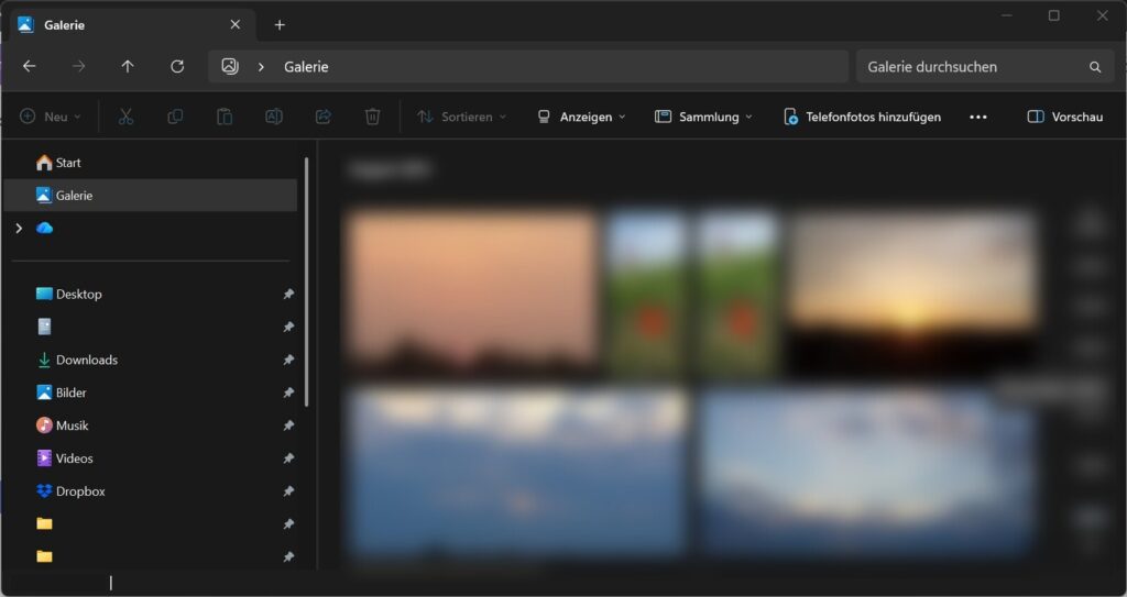 Galerie im Datei-Explorer von Windows 11