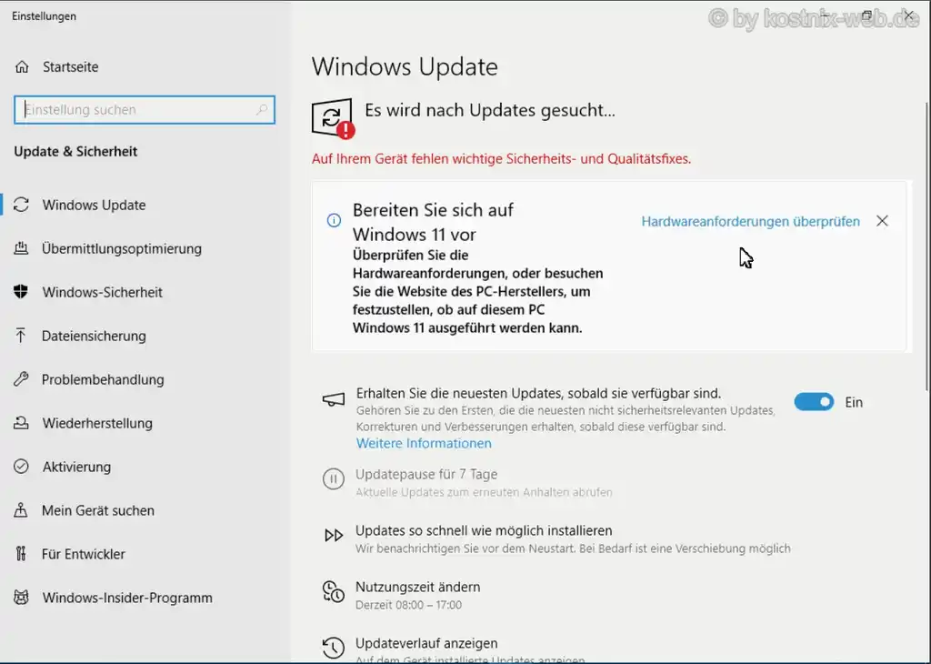Systemvorraussetzungen für Windows 11 überprüfen