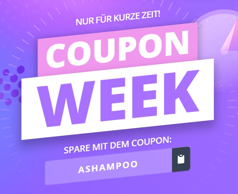Ashampoo Coupon Week – 60% bis 85% sparen