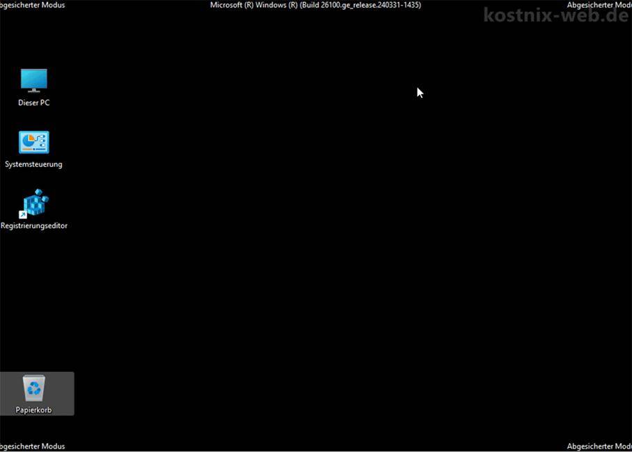 Windows Desktop im Abgesicherten Modus