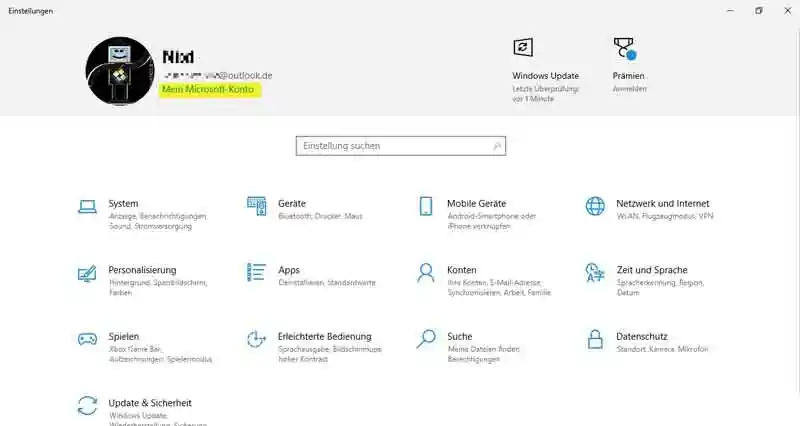 Offline oder mit Microsoft-Konto?