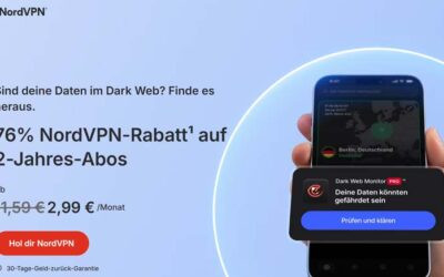 NordVPN – bis zu 76% Nachlass und 30-Tage-Geld-zurück-Garantie