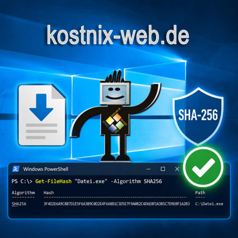 SHA256 prüfen Get-FileHash