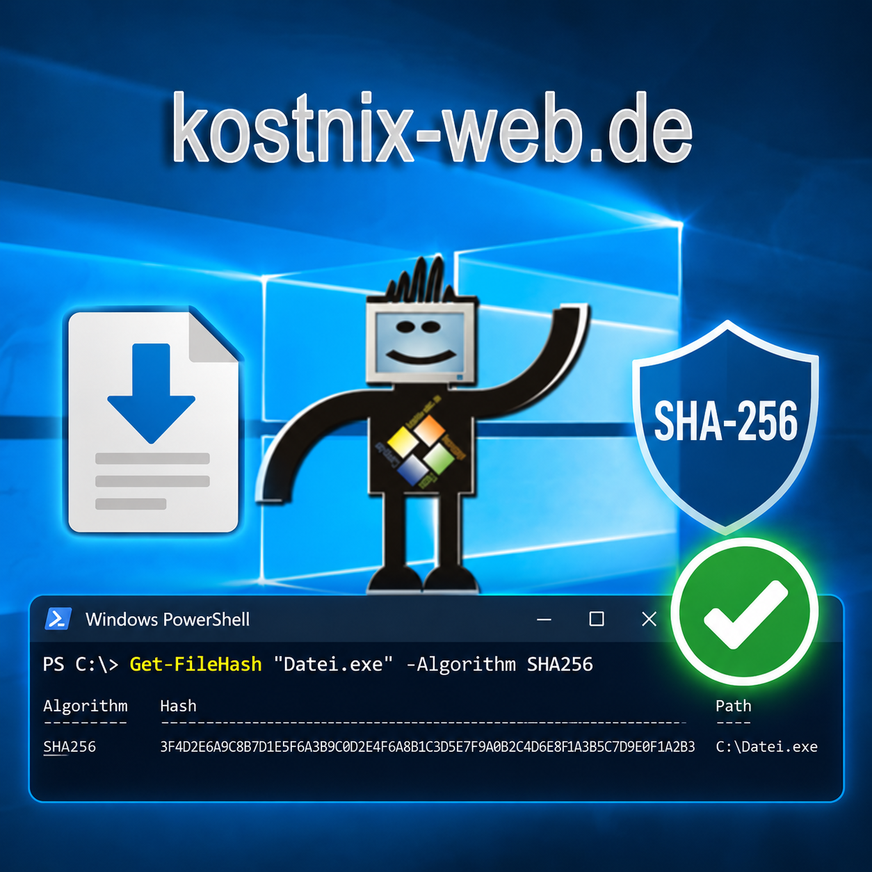 SHA256 prüfen Get-FileHash
