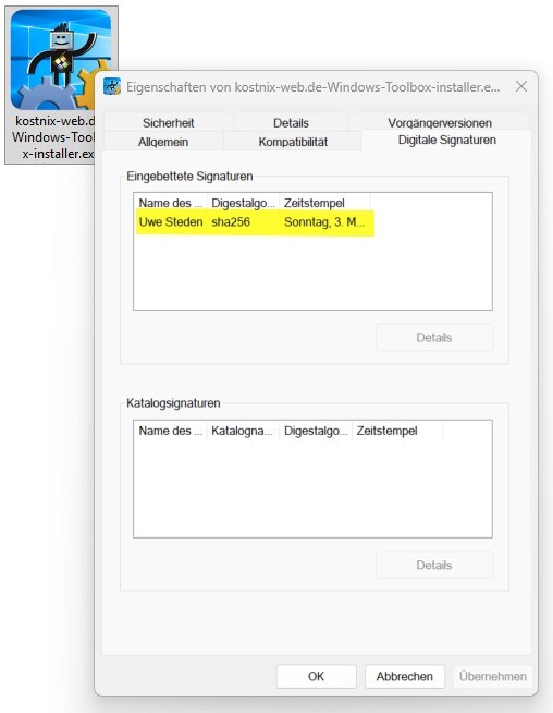 Digitale Signatur prüfen