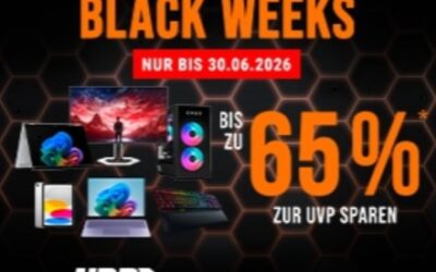 notebooksbilliger.de Intel Black Weeks: Technik-Angebote mit bis zu 65 % Rabatt sichern