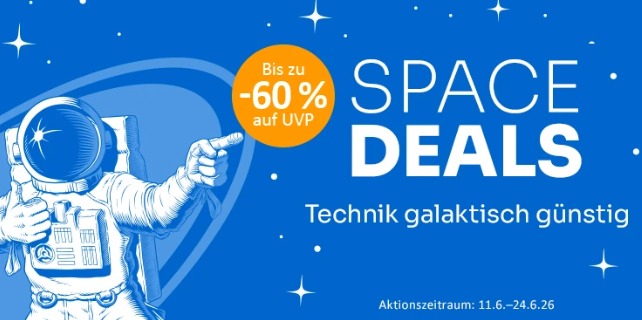 SPACE DEALS: Markentechnik bis zu 60 % günstiger sichern
