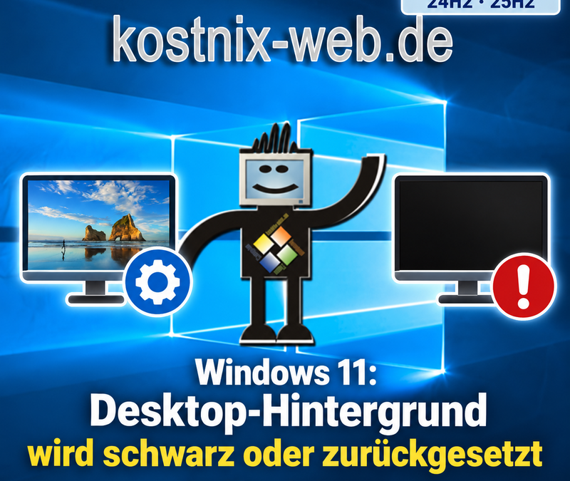 Windows 11: Desktop-Hintergrund wird schwarz oder zurückgesetzt – Problem behoben