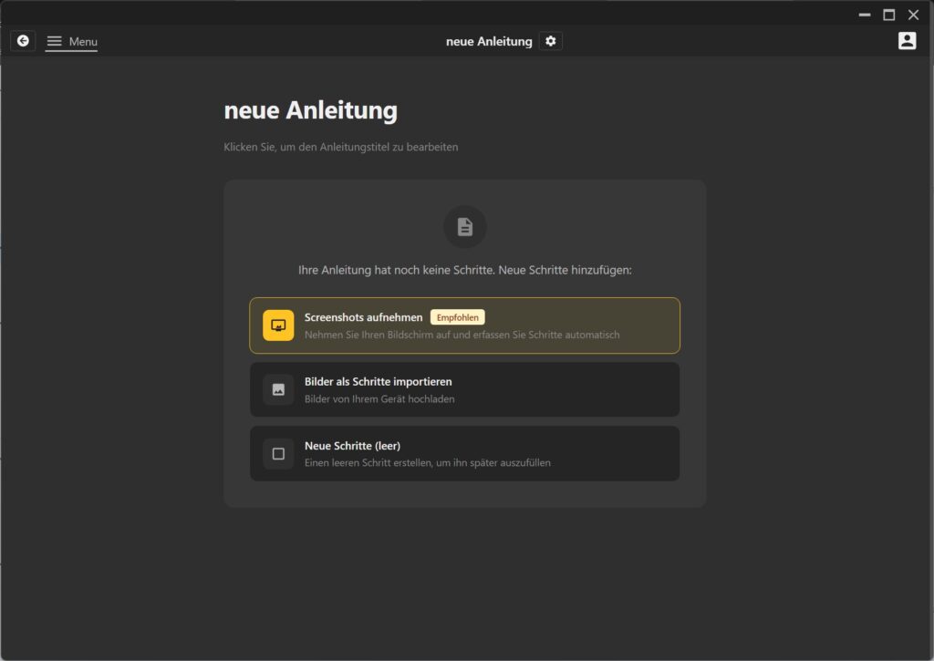 Folge Programmfenster