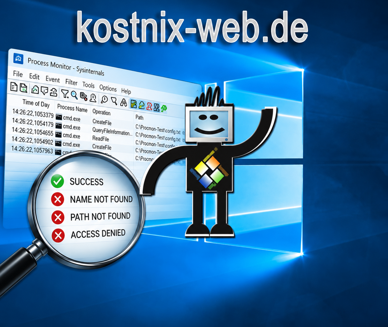 Process Monitor (Procmon): Windows-Fehler gezielt analysieren