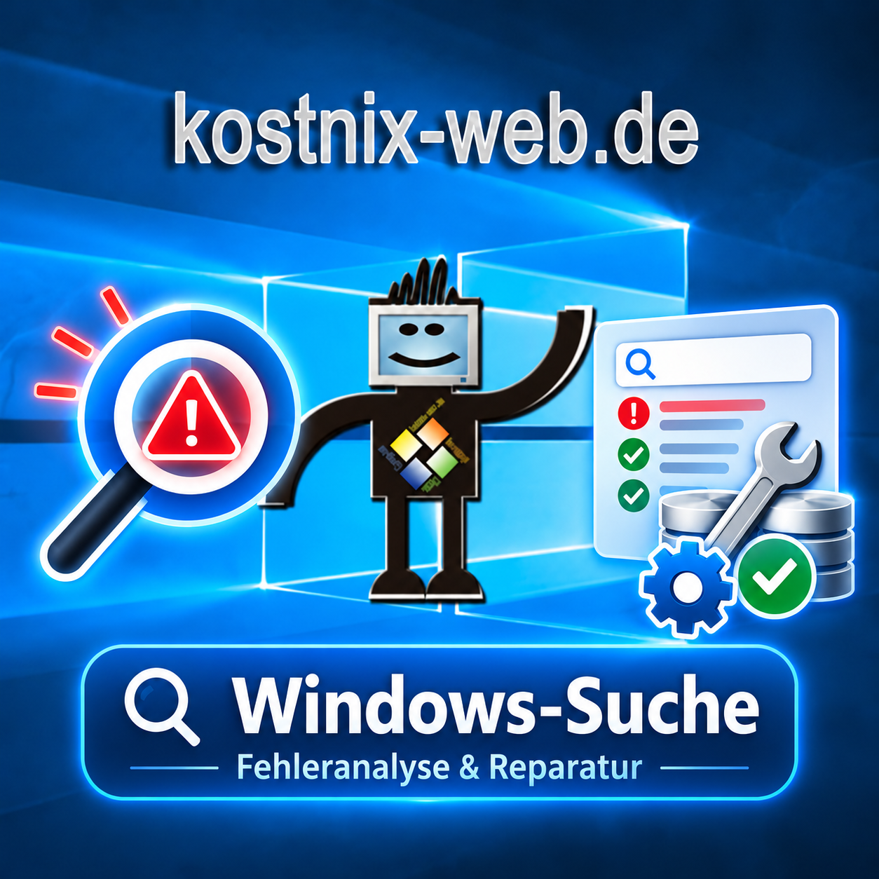 Windows Suche - Fehleranalyse und Reparatur